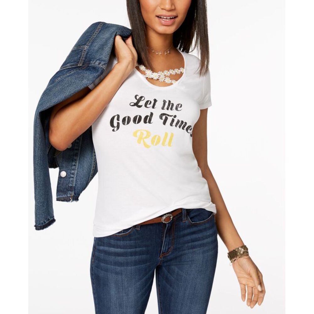 Pretty Rebellious Juniors Crocheted Trim T-Shirt